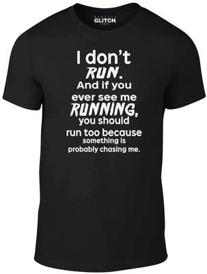Ich renne nicht T-Shirt - Lustiges T-Shirt Zombie Horror Witz Humor Kostüm Fitness