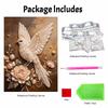 Pearl painting kit features 5D pearl elegant bird and flower mosaic art style for home wall decoration.