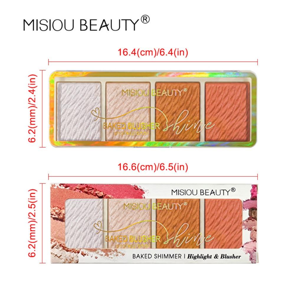 Misiou Beauty Founded Grilled Grilled Powder Face Brighter Shadow, Three -dimensional High -gloss Blush Repair Eye Shadow Integrated Plate