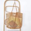 Yogodlns Sommer Große Kapazität Mesh Tote Tasche Für Frauen Einfache Hohl Strand Casual Schulter Tasche