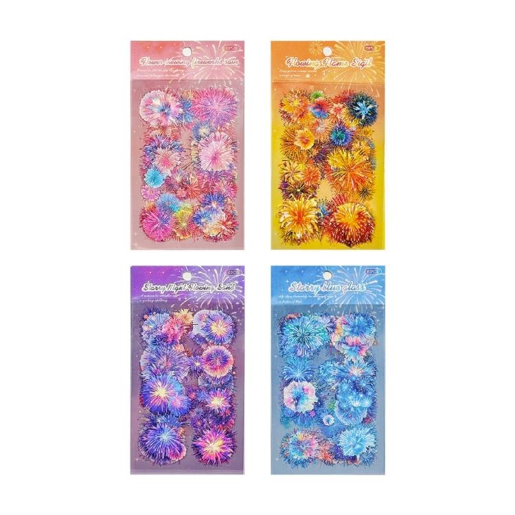 Safe Peels And Stick PET Sticker For Kids Crafting And Home Decors Long Timing Sparkling Sticker For DIY Art Projects