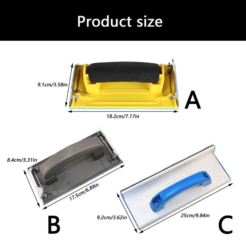 Ergonomic Sandpaper Holder Sanding Tool With Stable Clamping Mechanism Versatile Surfaces Compatibility For Precise Work