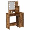 Vidaxl Dressing Table With LED Lighting, Old Wood, 86.5X35X136 Cm