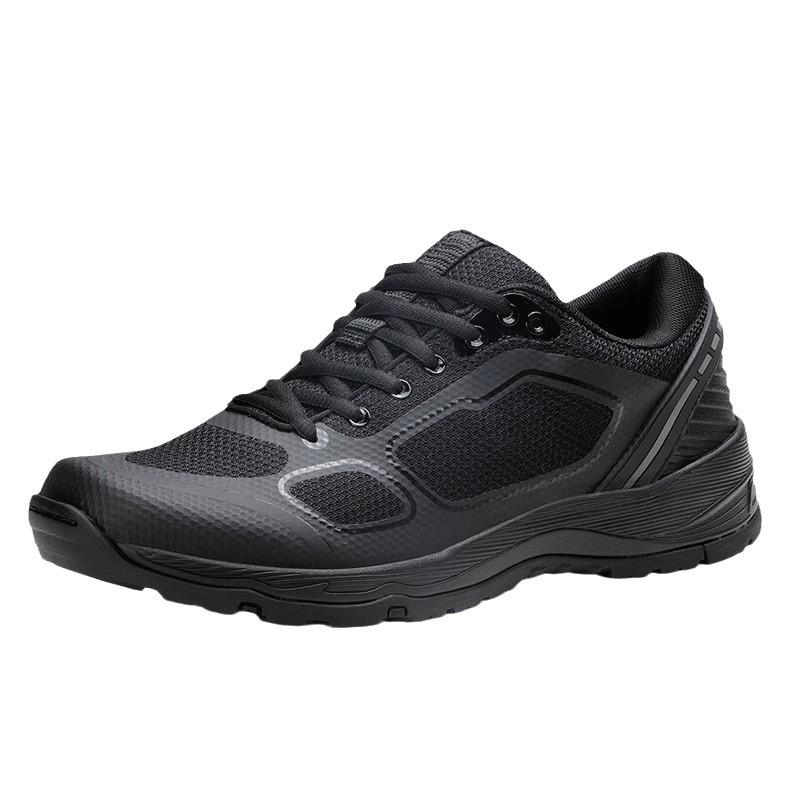 Spring and autumn training shoes physical training shoes black outdoor running sports shoes lightweight casual mountaineering sports shoes