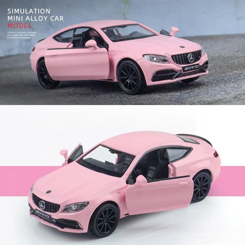 Mercedes Benz C63s AMG Coupe 5 Inch Metal Car Simulation Diecast & Toy Vehicle RMZ City 1:36 Alloy Model Gifts For Children
