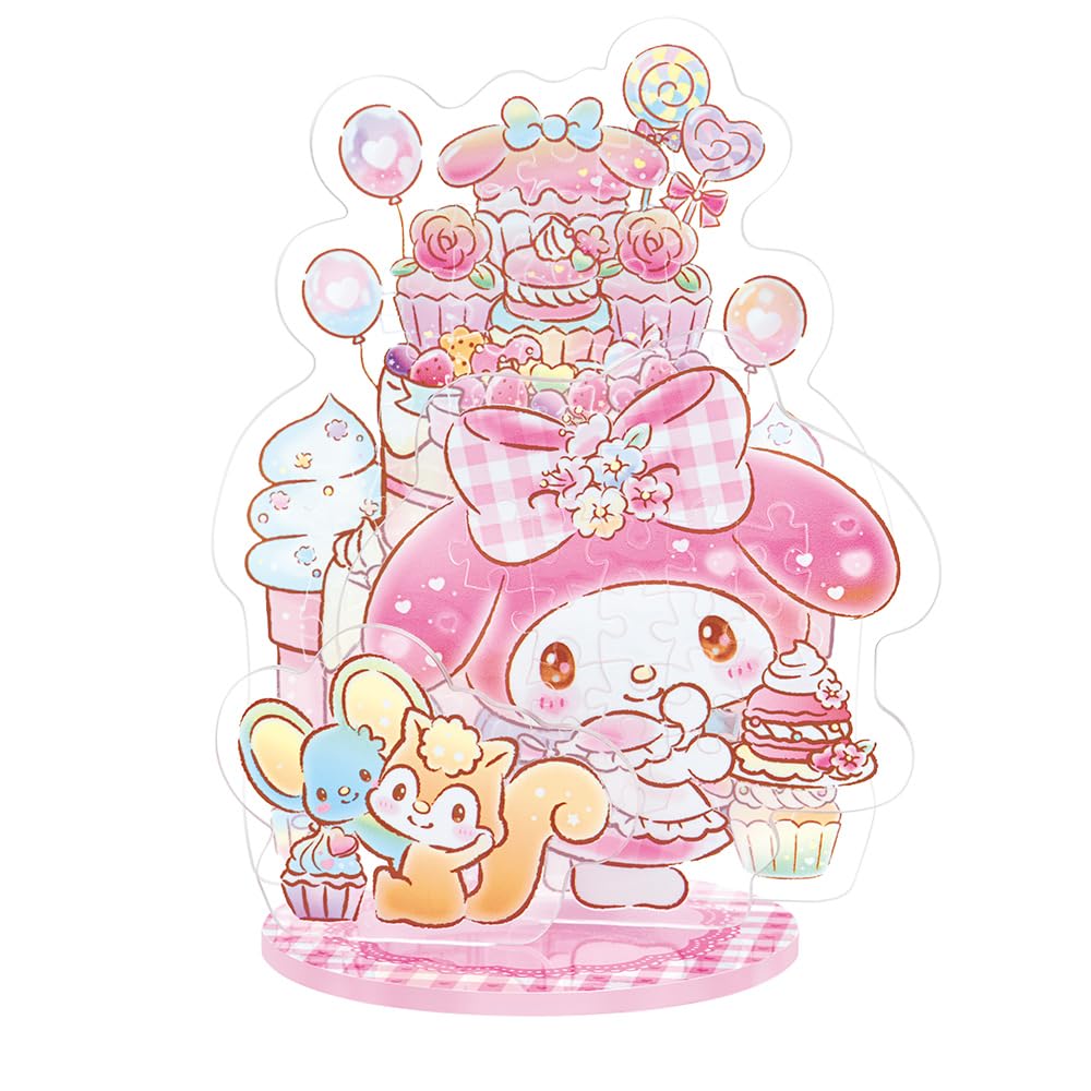 Beverly [Jigsaw Puzzle x Acrylic Stand] Acrylic Stand Pop My Melody [New Puzzle to Assemble and Display] [No Glue Required] 63 Pieces SP-012