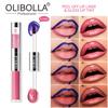 OLIBOLLA Perlblau Wasserdichter Abziehbarer Lippen-Gloss & Liner