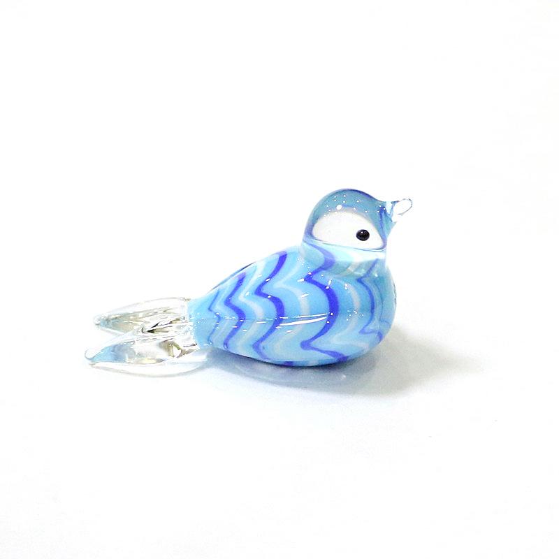 Miniature Murano Glass Bird Decorative Figurine Japan Style Home Fairy Garden Decor Accessories Lovely Handmade Animal Ornaments