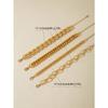 Set Minimalist Hollow Metal Chain Geometric Punk Style Chunky Chain Bracelets, Versatile Jewelry Gift Suitable for Daily Wear