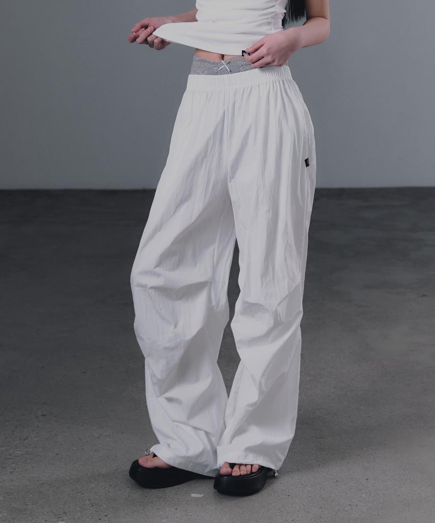 Geulouhaideu Thez Pintuck Wide & Jogger Pants