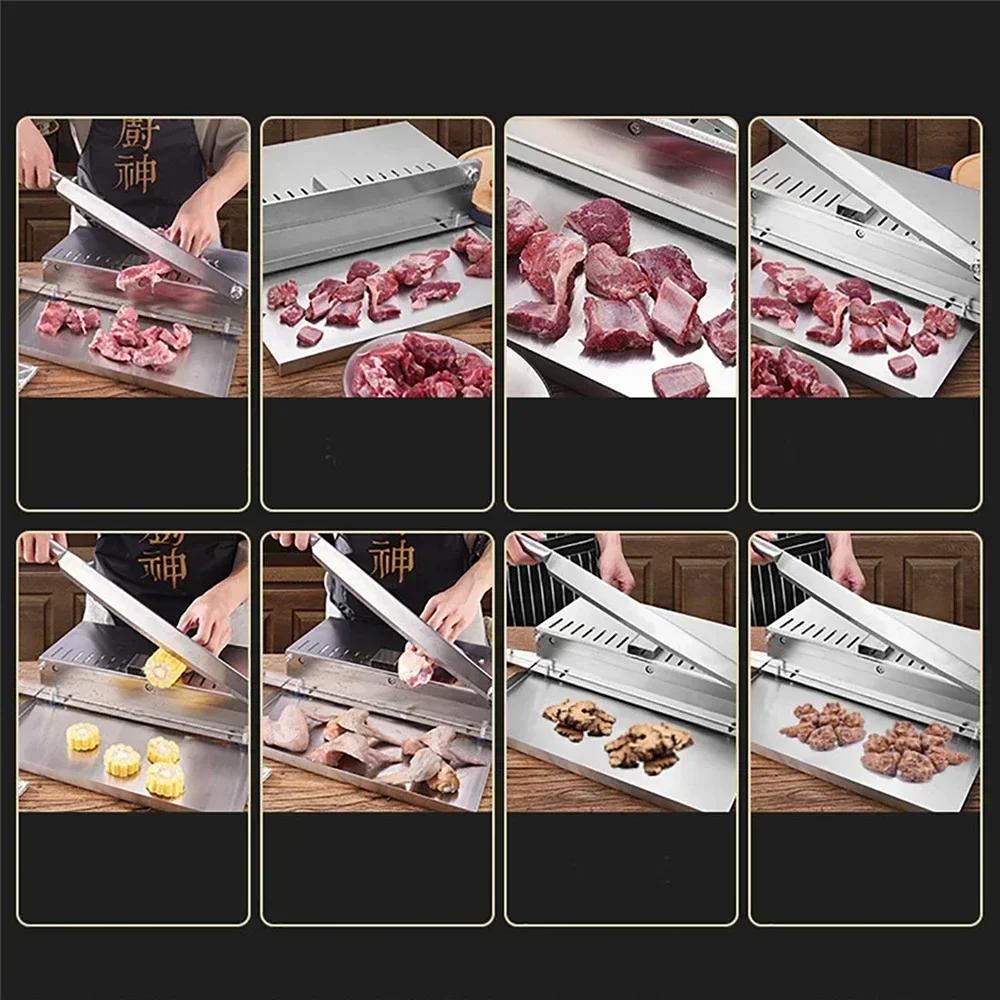 Stainless Steel Manual Frozen Meat Slicer Bone Cutting Tool Home Kitchen Minced Lamb Bone Meat Cutter Chicken Duck Fish Cutting