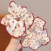 2/3Pcs High End Red Cute Dot Plaid Scrunchies For Women Girls Soft Elastic Hair Ties Hair Accessories
