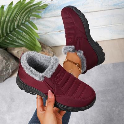 Fashion Winter Women's Snow Boots Fashion Round Toe Mid Heels Plus Size Couples Sneakers Casual Comfortable Women's Boots