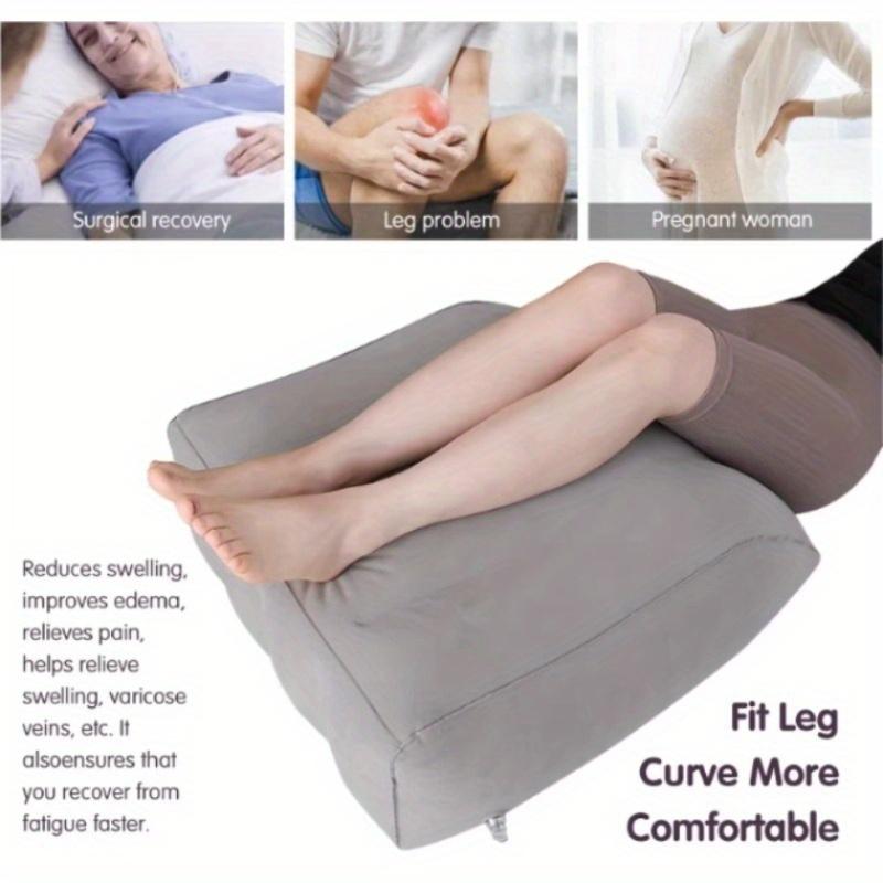 1pc Inflatable Leg Pillow Wedge Pillow Knee Relax and Relieve Fatigue Travel Mat Flocking Portable Mat