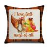 Autumn Harvest Pumpkin Print Pillow Cover Sofa Office Linen Cushion Cover Home Furnishings