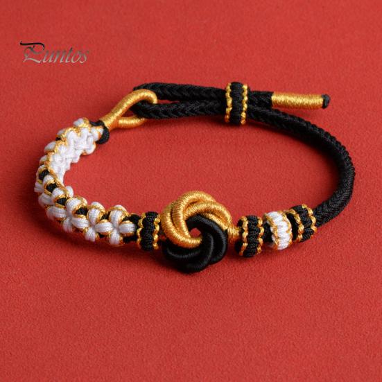 Damen-Handseil, geflochtener Knoten, süße Farbe, verstellbar, handgewebt, Blumen-Design, romantische Liebessymbolik, Armband, Valentinstag, Jahrestagsgeschenk