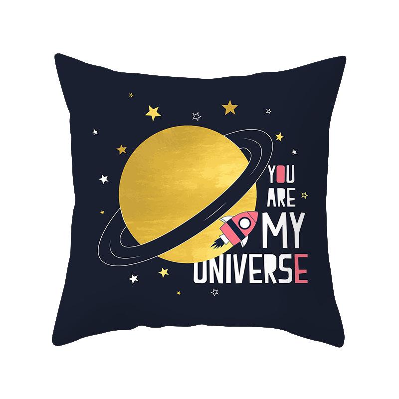 New Hand-painted Starry Sky Universe Printed Pillow Cover Home Sofa Pillow Car Cushion Back Cover