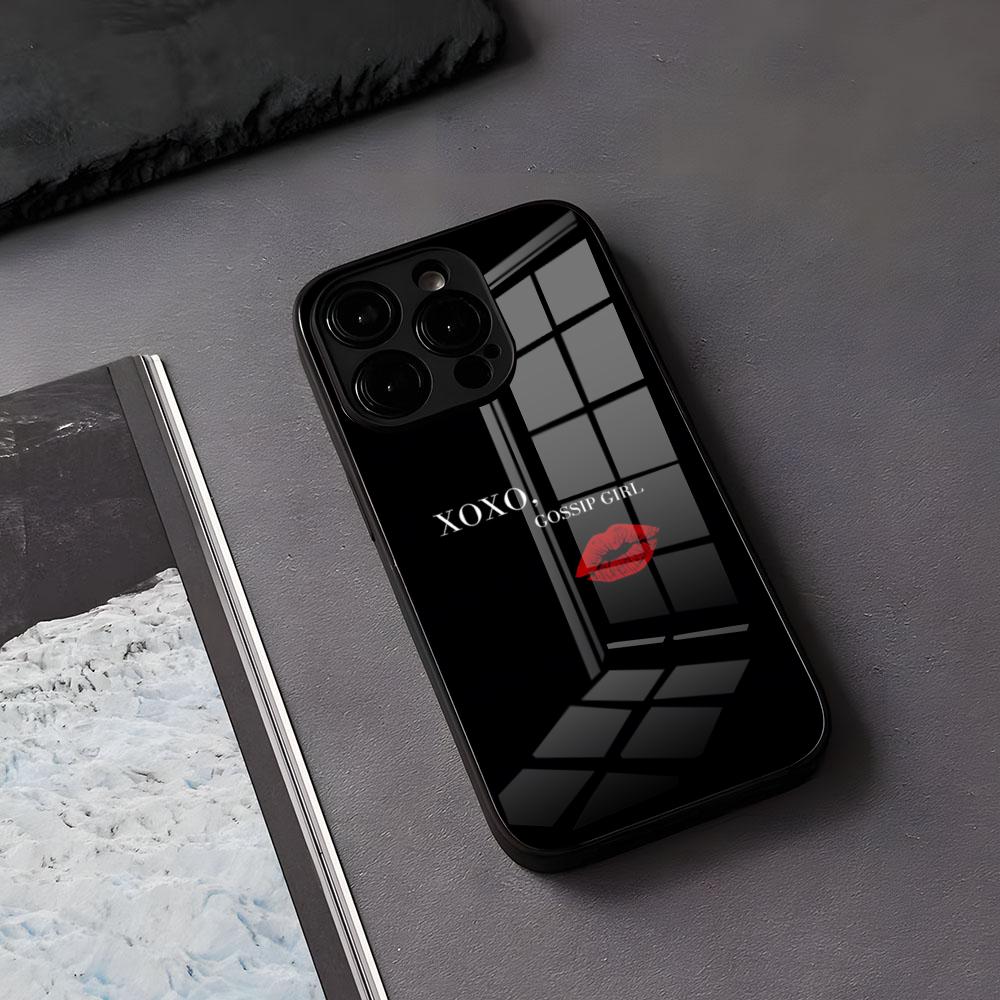 TV G-Gossip-G-Girl Phone Case For IPhone 17 Air 16 E Pro Max 15 14 13 Mini 12 Pro 11 Max Plus Black Glass Cover