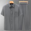 Men's Chinese Style Tang Suit Grandpa Shirt & Pants Set - Ethnic Hanfu for Middle-Aged & Elderly