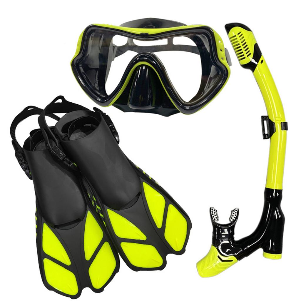 Outdoor Sports Snorkeling Set High-definition Diving Mask Flexible Adjustable Fins Snorkeling Gear