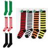 Cute Plush Christmas Socks For Kids Over The Knee Striped Cartoon Toy Socks