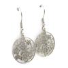 Altesse [K6025] - Boucles acier 'Flora' argenté