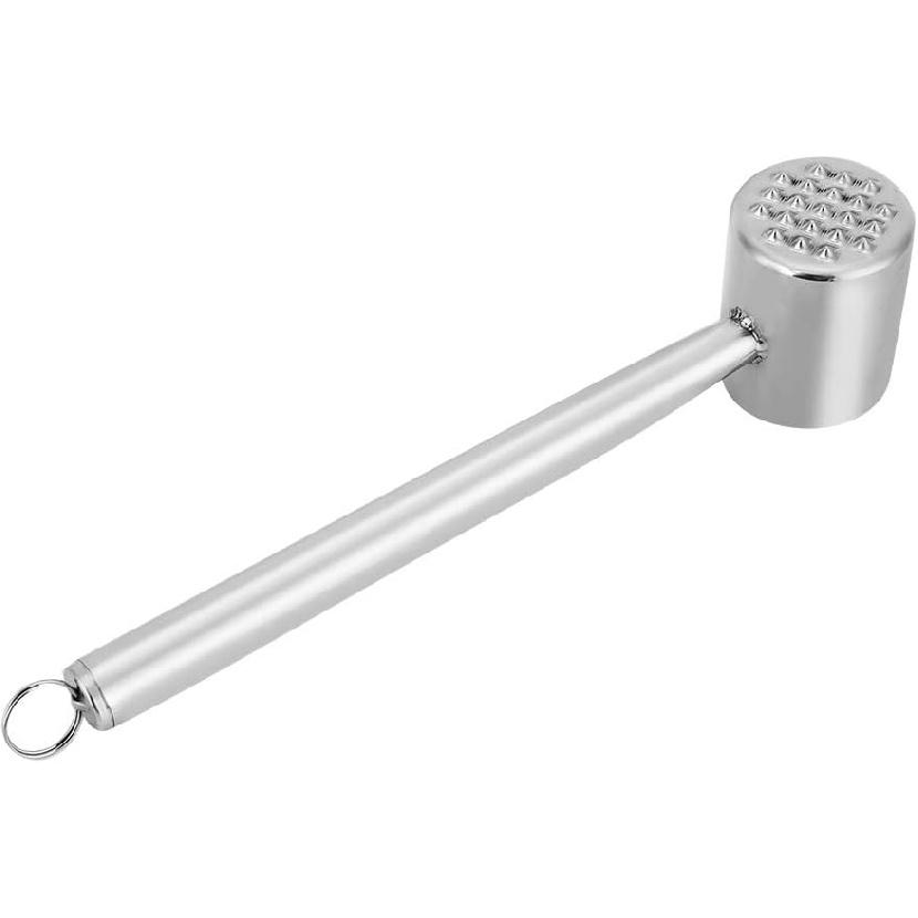 

Тендерайзер для мяса из нержавеющей стали, Сверхпрочный молоток для мяса, Двусторонний молоток-отбиватель для размягчения стейка, говядины, курицы, баранины и фарша