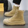 New Thick Soled Outdoor Retro Niche Casual Trend Fashionable High Top Plus Size Autumn Casual Workwear Men's Shoes