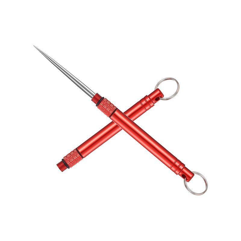 Zahnstocher aus Titan, tragbarer Schlüsselanhänger aus Metall, wiederverwendbarer Zahnstocher aus Edelstahl für Outdoor-Camping, Picknick, Reisen