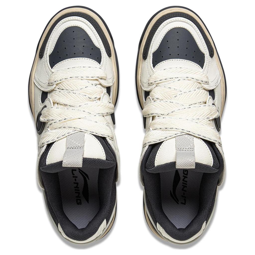 New LiNing Expedition 3 Cushioning Anti-Slip And Wear-Resistant Height Increasing Low-Top Casual Shoes Men's White Black AGCV081-2