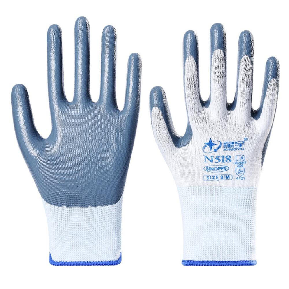 12Pairs Protection Work Gloves Fishing Latex Gloves Oil Resistant Industrial Gloves  Outdoor Sport