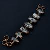 Clear Quartz Handmade Latest Design Jewelry Bracelet, Copper Electroformed Gemstone Bracelet, Gift For Mother