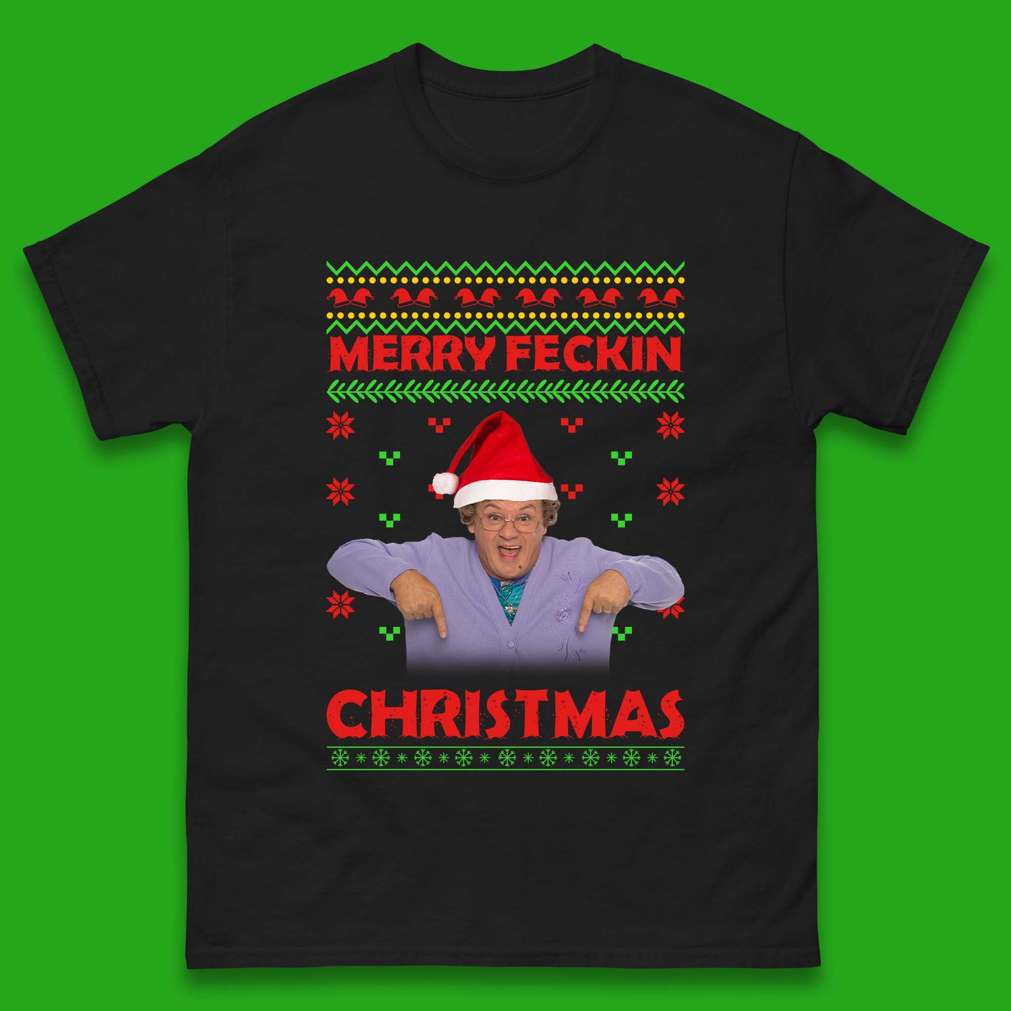 Merry Feckin Christmas Mens T-Shirt Womens Tops Tees 3XL