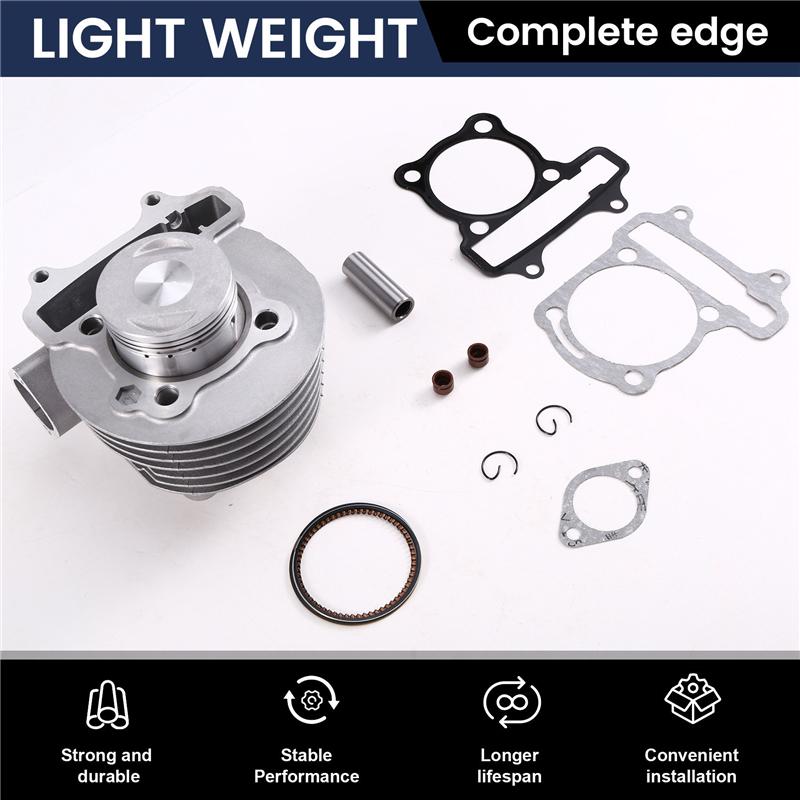 A58X-Motorcycle Cylinder Set Engine Casing Accessories Cylinder Piston Ring Gasket Oil Seal Kit DS150 WS150 GS150 ATV150