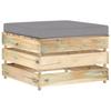 Day and Night - Day and Night Sectional Ottoman with Green Impregnated Wood Cushion