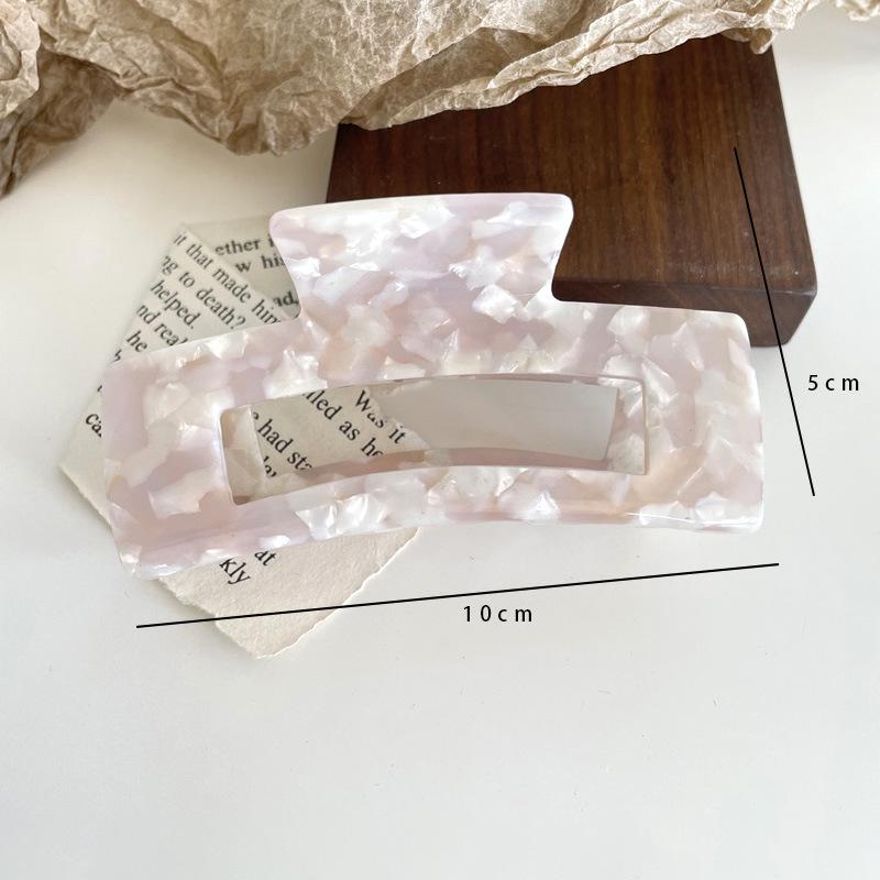Korean Floral Acetate Medium Claw Clip - Versatile Hair Accessory