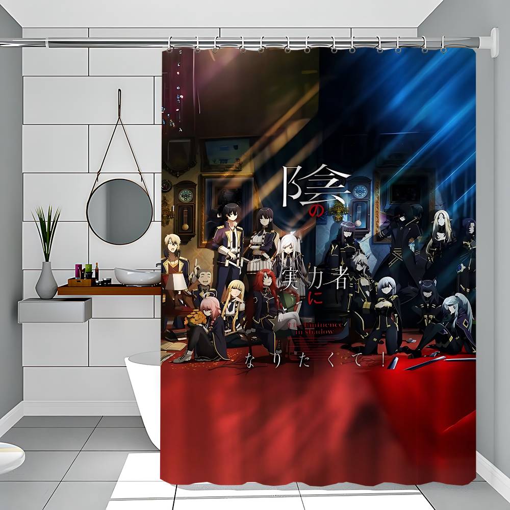 The E-Eminence In Shadow Anime Waterproof Fabric Shower Curtain Bathroom Decoration Curtain Home Hawaiian Style Shower Curtain