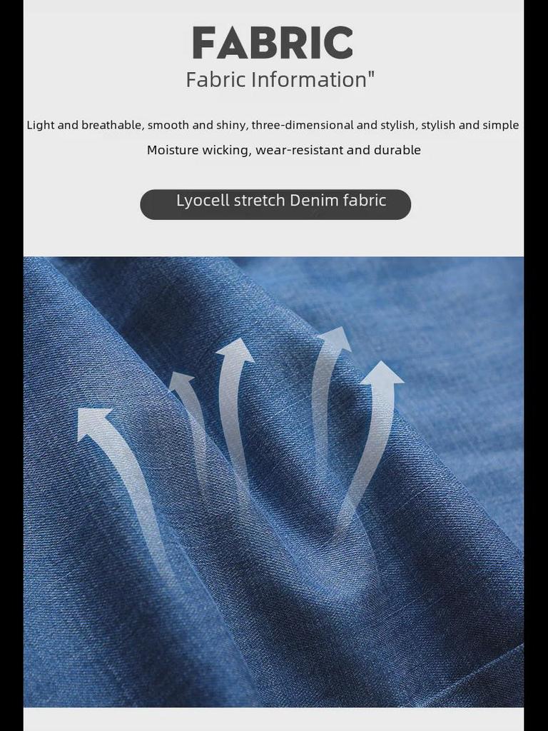 Men's Trendy High-Waist Loose-Fit Straight Jeans - Slim & Tall Sizes for Spring/Summer