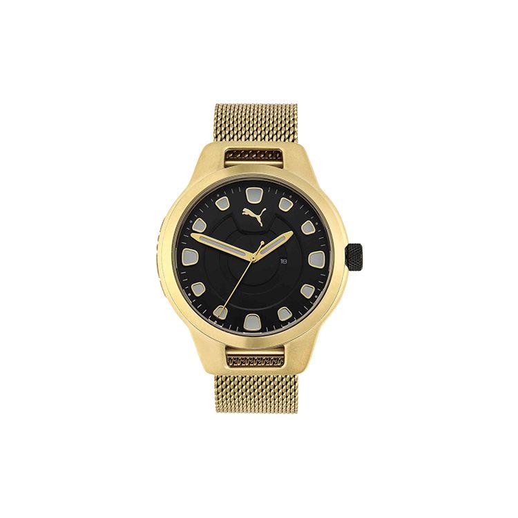 

Puma Quartz Watch Stainless Steel Band Black Dial Casual Trendy Watch Men watches Silver P5006-GOLDEN Rose Gold