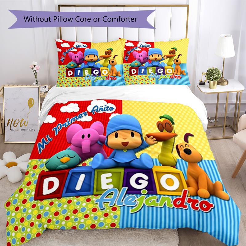 Pocoyo Bedding Set Design for Bedrooms Machine Washable Christmas Gift