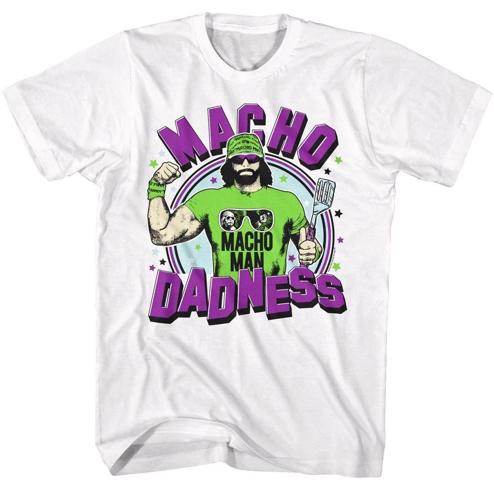 Macho Man Dadness White Icons Shirt 140