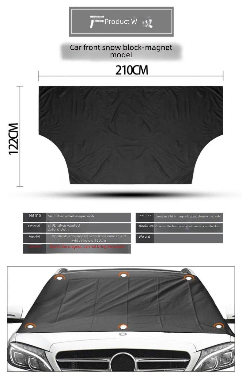 

Автомобильный снежный щит Магнитное всасывание Сумка для хранения Водонепроницаемый Солнцезащитный крем Солнцезащитный крем Универсальная подгонка Передний ряд Все модели