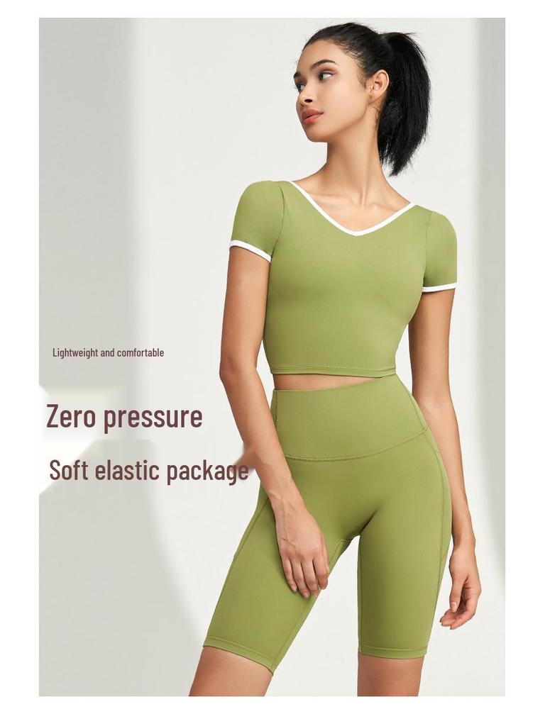 Lycra Nude Seamless High Waist Yoga & Cycling Shorts for Women