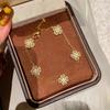 2026 New Gold Cross Pestle Zircon Diamond Chain Five Flower Bracelet Women's Niche Design New Chinese Bracelet Bracelet