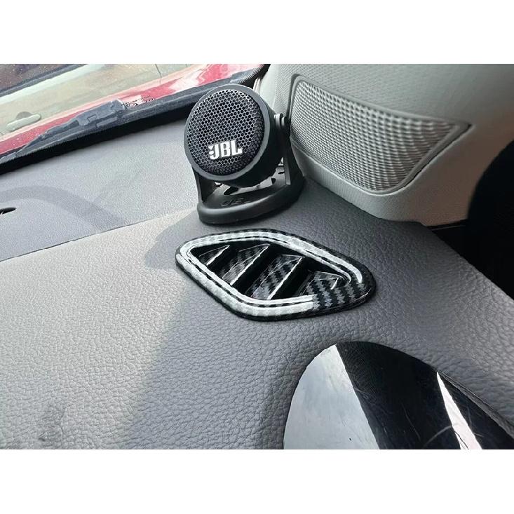 For MG ZS 2017- Carbon Fiber Style Air Vent Outlet Cover Dashboard Trim Bezel Frame Molding Garnish Accent Styling