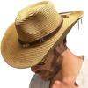 Western Cowboy Hat Summer UV Protection Unisex Vintage Sun Hat for Outdoor Travel Riding New