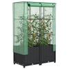 VidaXL Raised Planter with Rattan-Look Cover 80x40x138 Cm, Garden Raised Planter, Raised Flower Bed, 4015814