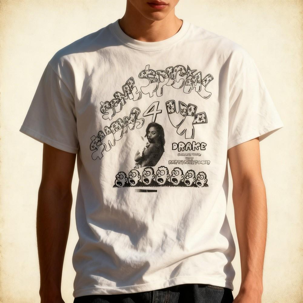 

NEW Drake Summer Tour Heavy Cotton White S5XL T Shirt All Size Unisex T-Shirt XXXXL