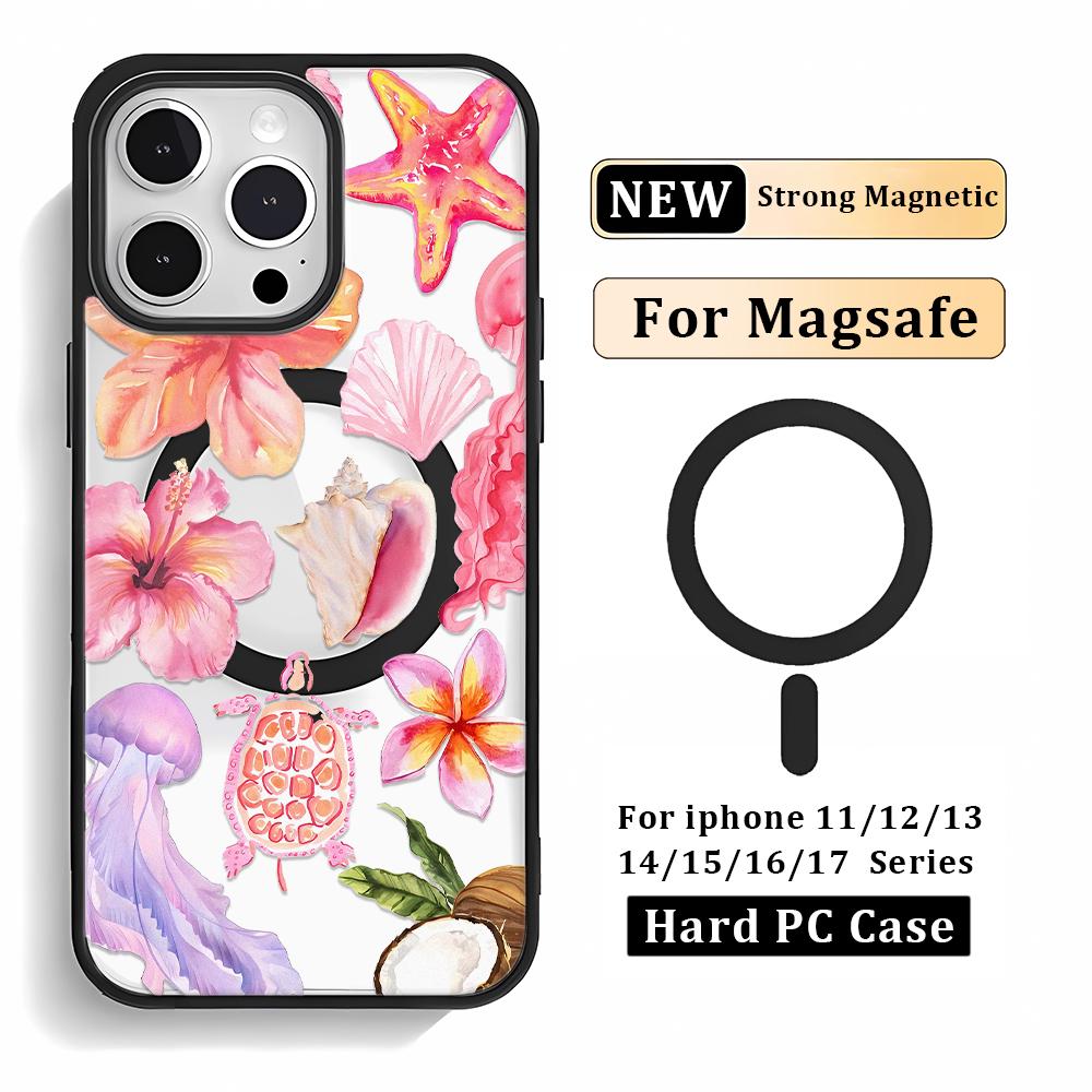 Multiple Styles Magnetic Charging Transparent Phone Case For IPhone 17 Air 16Plus 15 14 13 12 Pro Max Anti-Drop Cover Funda