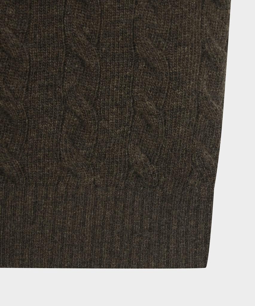 BROOKS BROTHERS Wool Cable Sweater (Brown) (Bbwrmbf401)